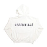 Essentials 3M Logo Pullover White Hoodie